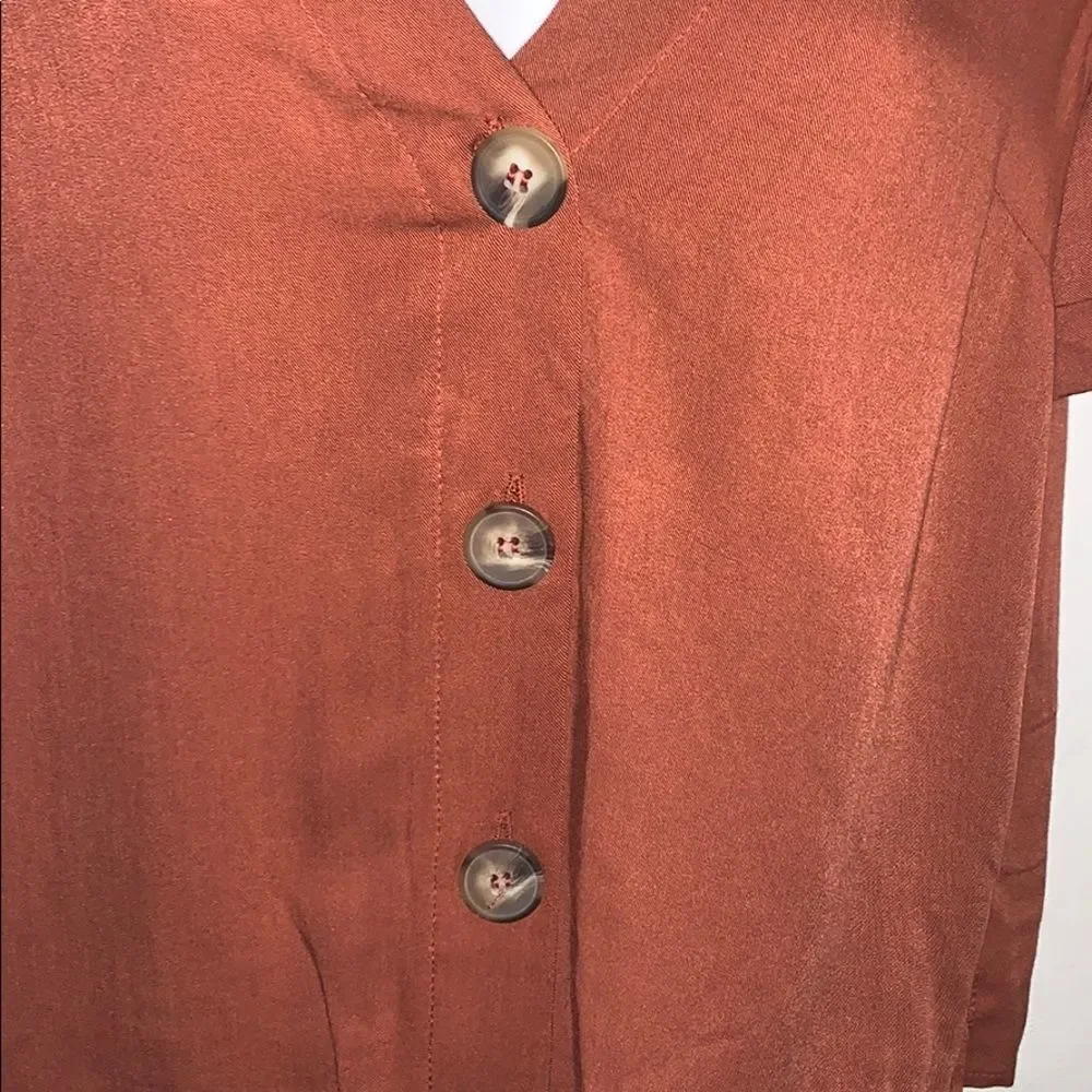ASOS PETITE Burnt Orange Boxy Top- 4 NWT